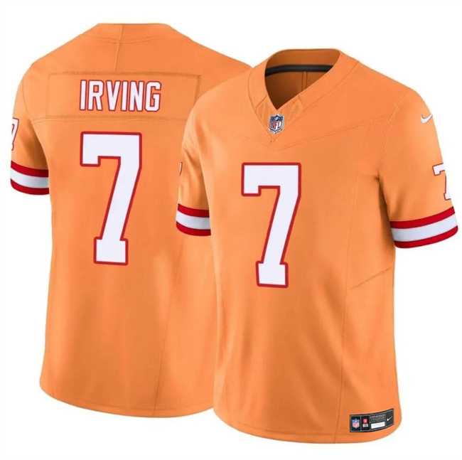 Men & Women & Youth Tampa Bay Buccaneers #7 Bucky Irving Orange F.U.S.E. Throwback Limited Stitched Jersey,We sell and wholesale Men & Women & Youth Tampa Bay Buccaneers #7 Bucky Irving Orange F.U.S.E. Throwback Limited Stitched Jersey on line form chian!